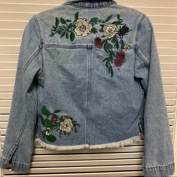 H&M Coachella Embroidered Jean Jacket 4 - Picture 7 of 12